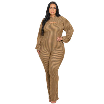 Belinda Jumpsuit Set (Plus Size)