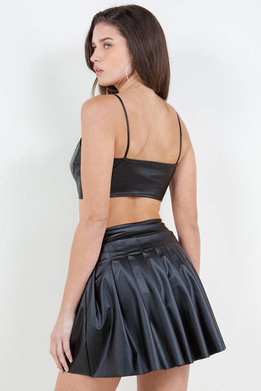 A-Line Skirt Set (Matte Black)