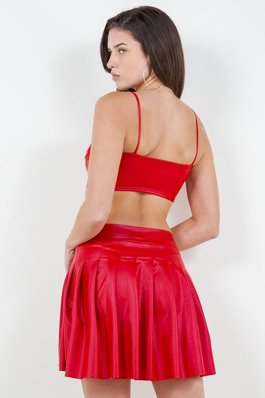 A-Line Skirt Set (Red)