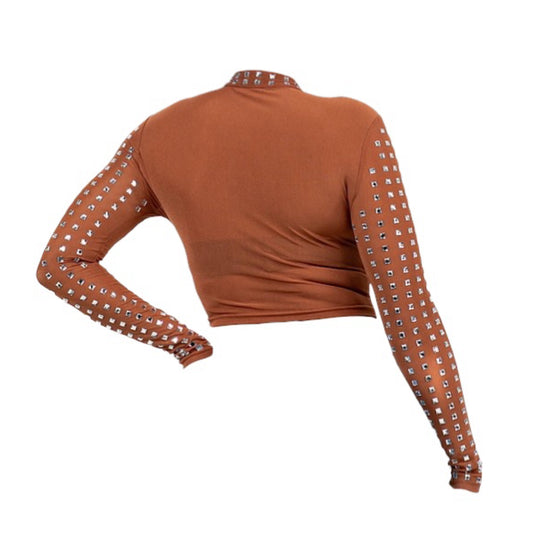 Mesh Rhinestone Top