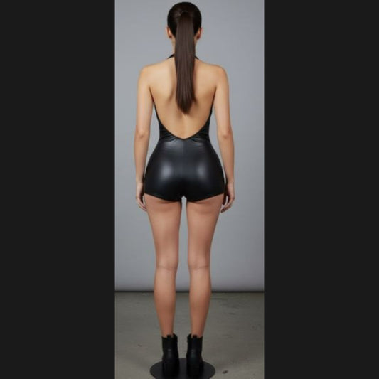 Deena Leather Romper