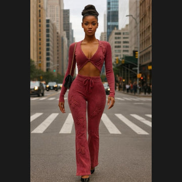 Cross Detail Pant Set