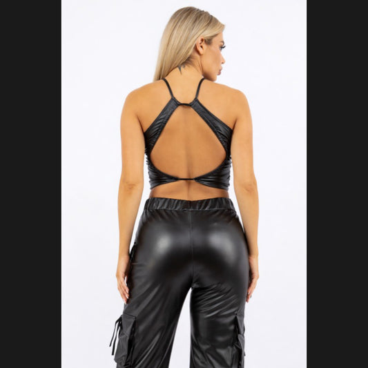 Lisa Leather Pant Set