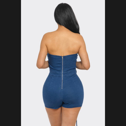 Deira Denim Romper