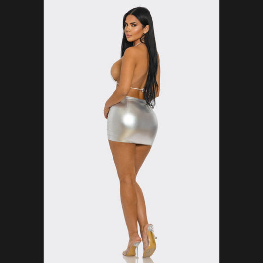 Kasi Metallic Mini Dress Set