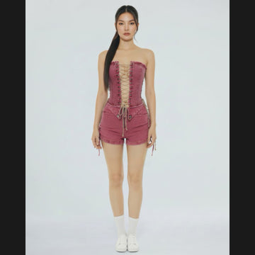 Rosalie Denim Short Set