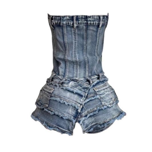 So Edgy Denim Romper