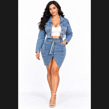 Anastasia Denim Skirt Set