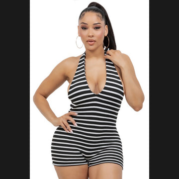 Bethany Striped Romper