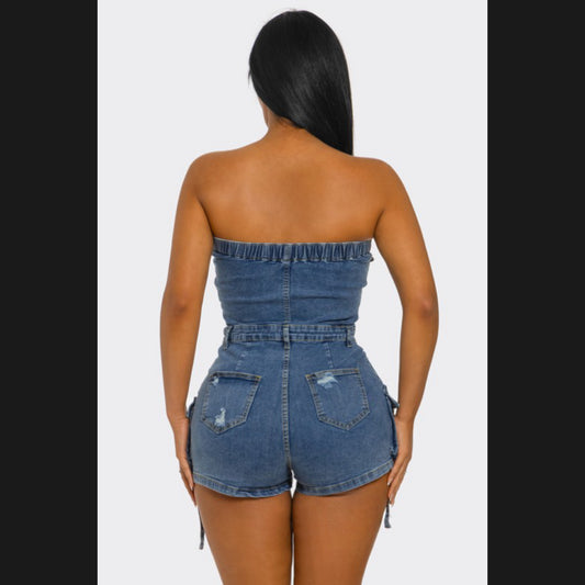 Vintage Denim Romper