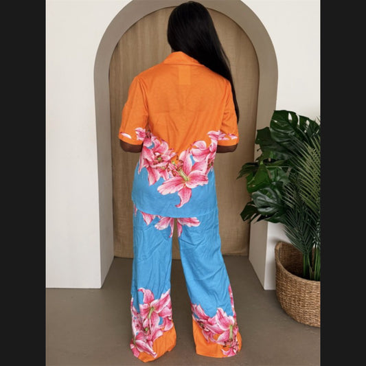 Tropical Bloom Pant Set