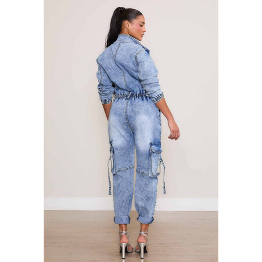 Too Cool Denim Jumpsuit