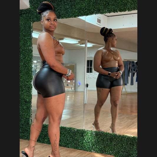 Vonya Leather Shorts