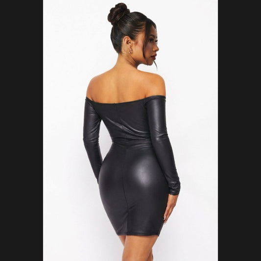 Neici Leather Dress