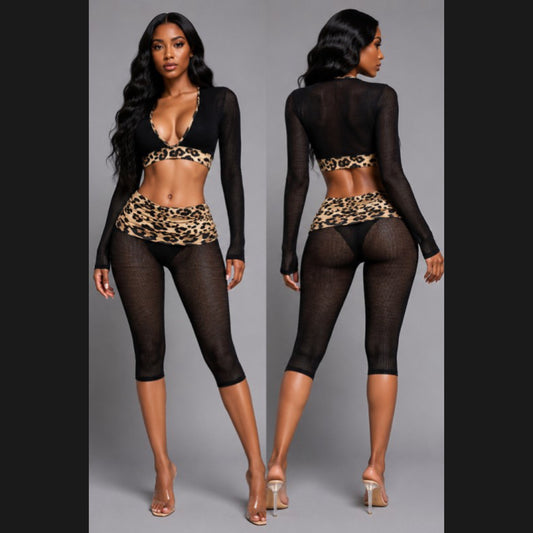 Halle Leopard Pant Set