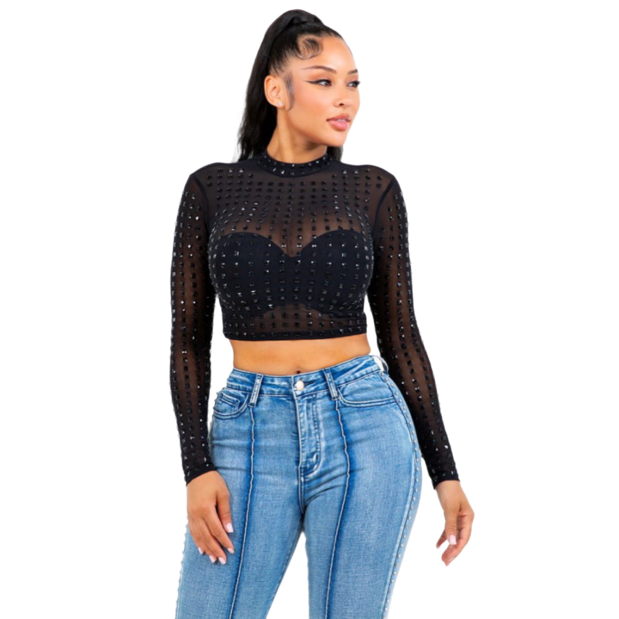 Diamond Mesh Top