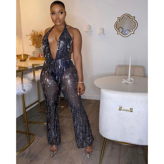Melia Sequin Jumpsuit