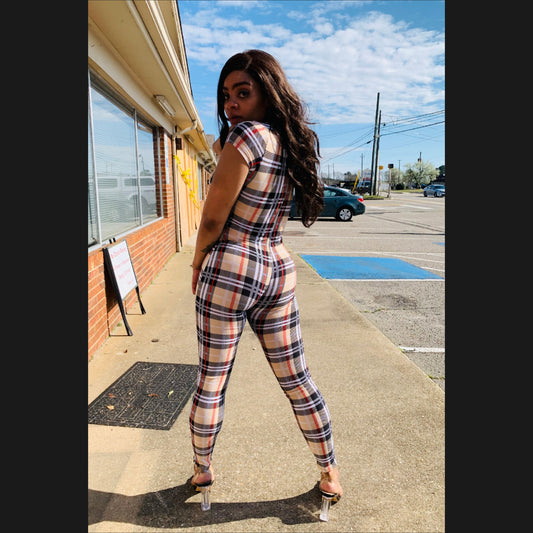 Penny Plaid Jumpsuit