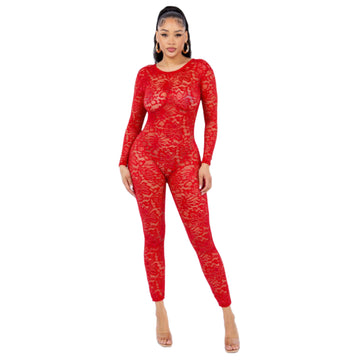 Lilian Lace Jumpsuit (Plus Size)