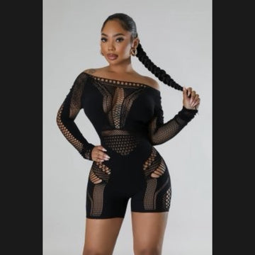 Noir Envy Romper