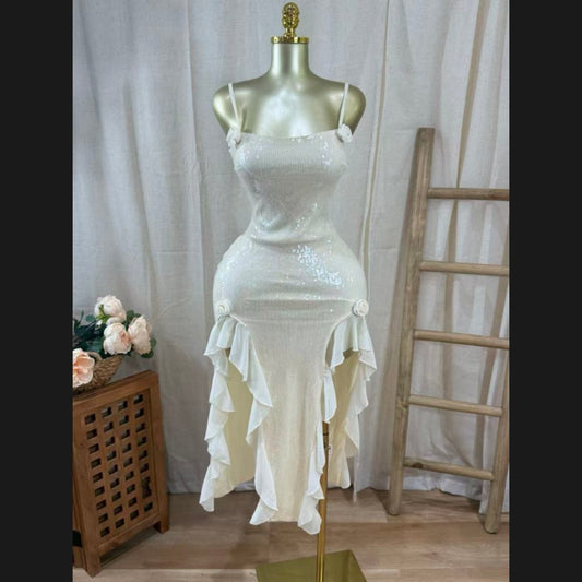 Siren Sequin Ruffle Dress