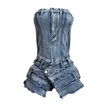 So Edgy Denim Romper