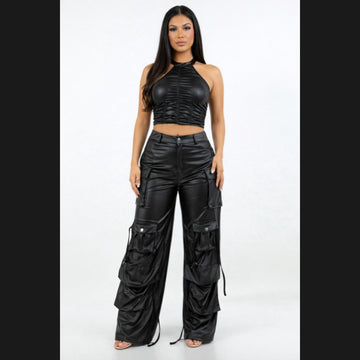Lisa Leather Pant Set