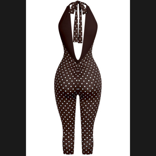 Coco Dot Capri Jumpsuit