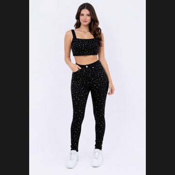 Elisha Denim Rhinestone Set
