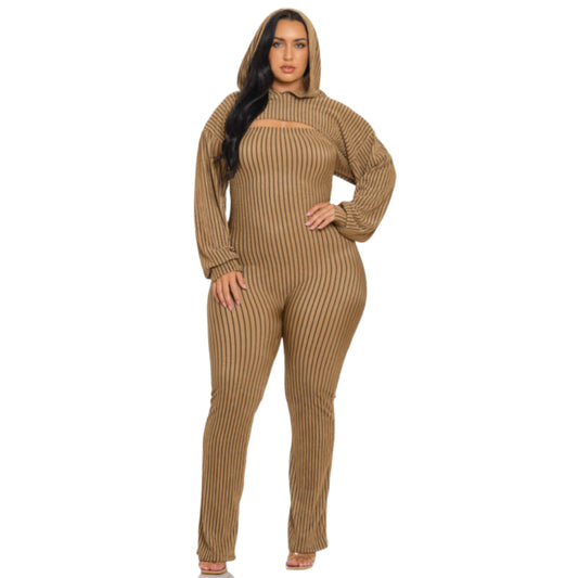 Belinda Jumpsuit Set (Plus Size)