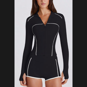 Yoga Jacket & Shorts Set