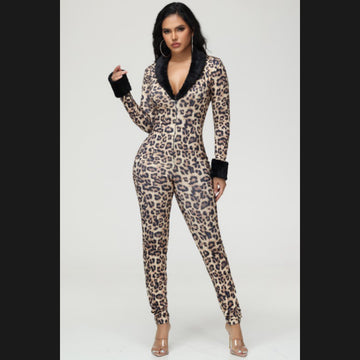 Eluzi Leopard Jumpsuit