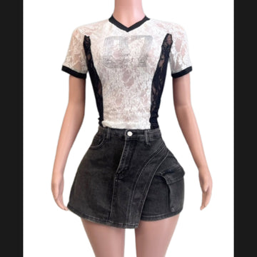 Rhinestone Jersey Shirt