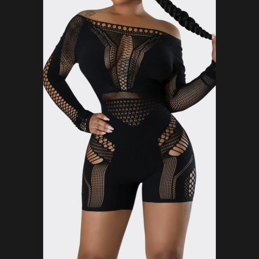 Noir Envy Romper