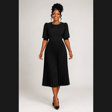 Abigail Pleated Midi Dress