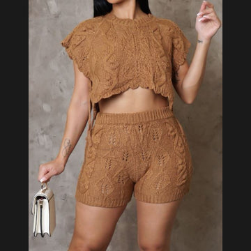 Knit At Night Short Set