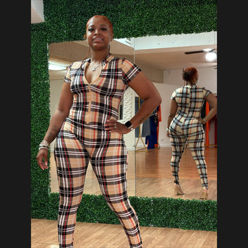 Penny Plaid Jumpsuit