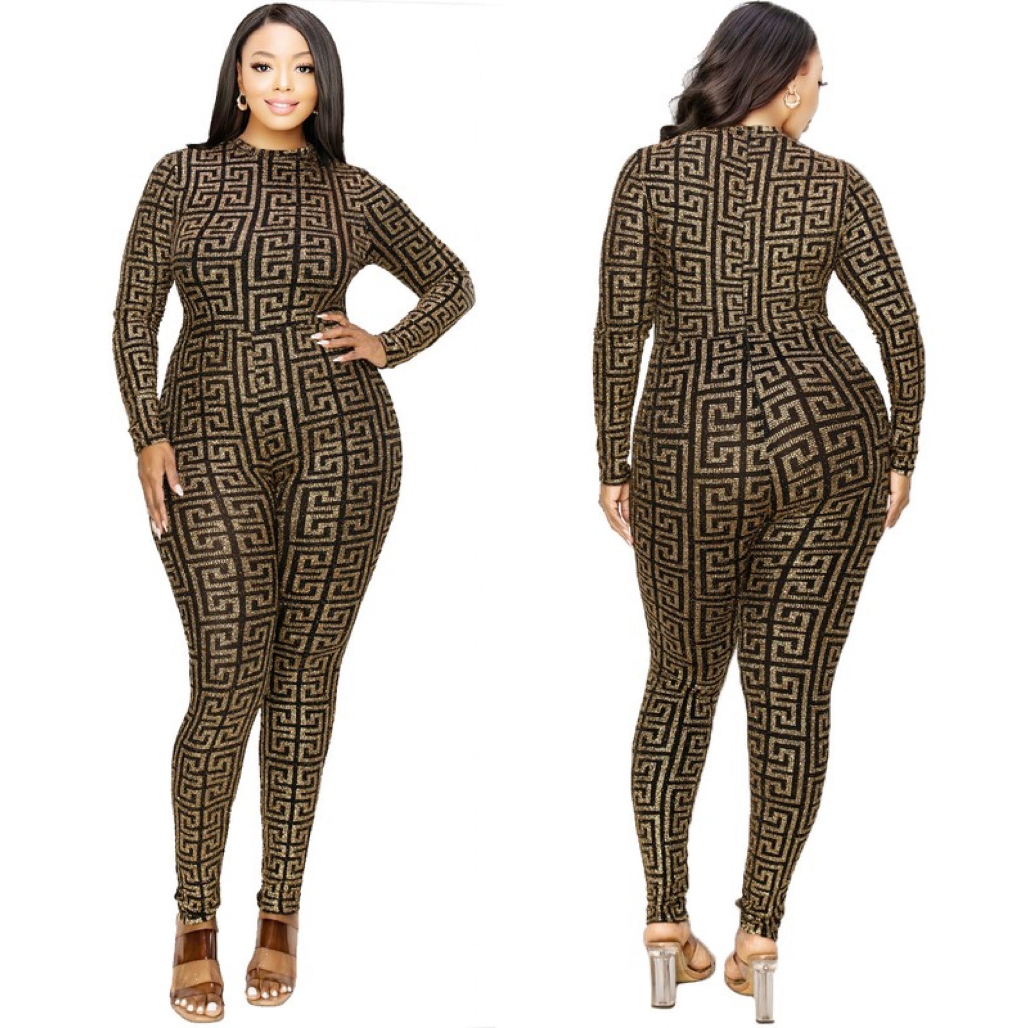 Zura Glitter Jumpsuit (Plus)
