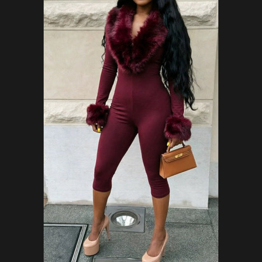 Edea Fur Jumpsuit