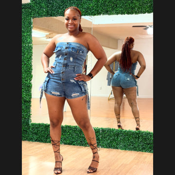 Vintage Denim Romper