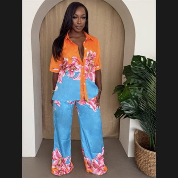 Tropical Bloom Pant Set