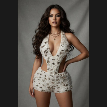 Gabrielle Sequin Romper