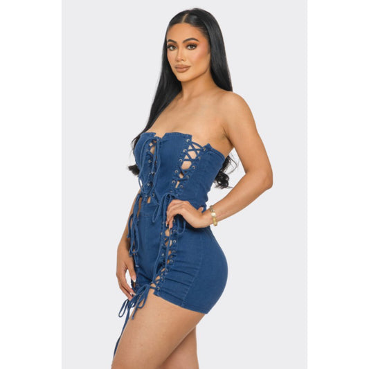 Kiri Denim Romper