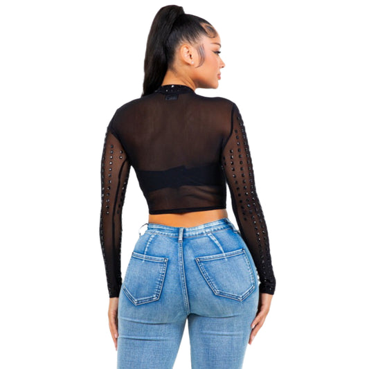 Diamond Mesh Top