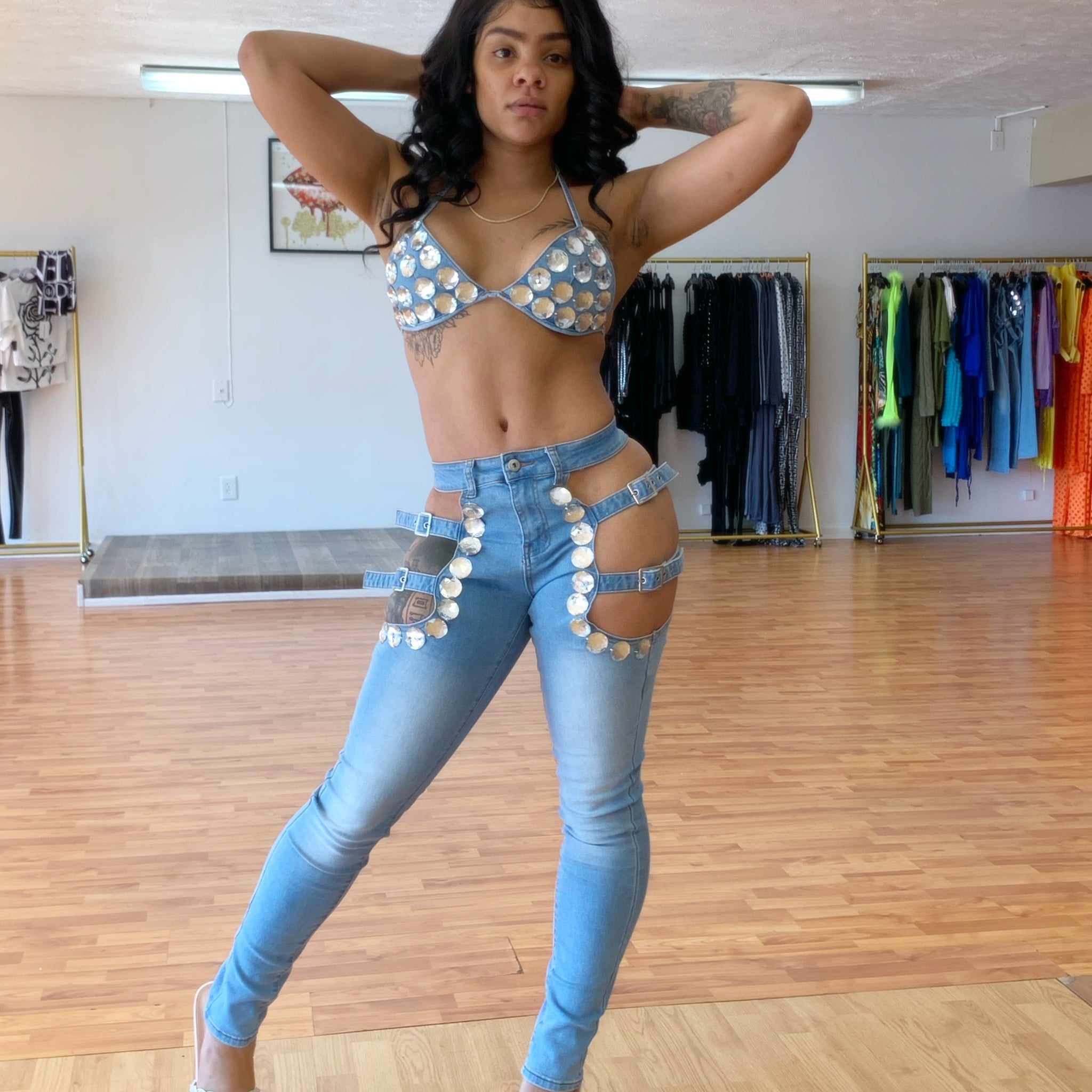 Zena Denim Jean Set