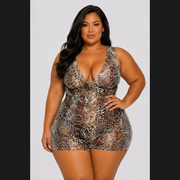 Dalaya Lace Romper (Plus Size)