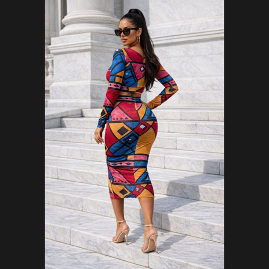 Aztec Midi Dress