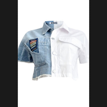 Half Denim Shirt