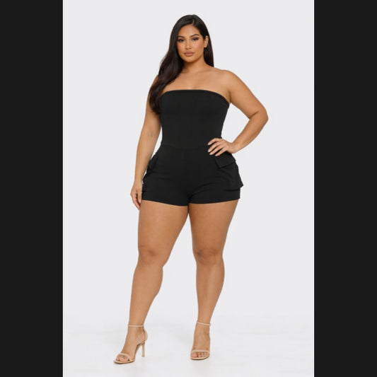 Stretch Cargo Romper (Plus Size)