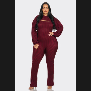 Belinda Jumpsuit Set (Plus Size)